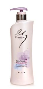  LG H&H (Южная Корея) "Elastine- Silk Repair 7" Бальзам-ополаскиватель для тонких и ломких волос, с протеинами шелка, 700  мл ― Японская косметика в Краснодаре