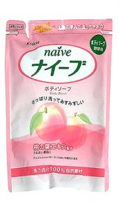 KRACIE(Kanebo)  "Naive" Жидкое мыло для тела с экстрактом персика (сменная упаковка)  585 мл ― Японская косметика в Краснодаре