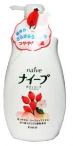 KRACIE(Kanebo) "Naive" Жидкое мыло для тела с экстрактом шиповника 580 мл ― Японская косметика в Краснодаре
