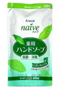 KRACIE(Kanebo) "Naive" Мыло жидкое туалетное для рук с экстрактом чайного листа (сменная упаковка)  200мл. ― Японская косметика в Краснодаре