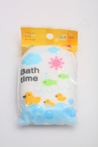 AISEN "Bath Time" Детская мочалка-спонж с цветным рисунком, 8х11х3.5 см ― Японская косметика в Краснодаре