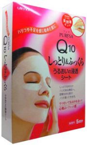 UTENA "Puresa" тканевая маска с коэнзимом Q10 "Разглаживающая" 5 шт/уп. ― Японская косметика в Краснодаре