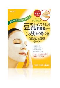  "UTENA" "Puresa Sheet Mask" Увлажняющая маска-салфетка с изофлавонами сои и ферментами. Для огрубевшей и сухой кожи 1/5 шт. 1/36 ― Японская косметика в Краснодаре