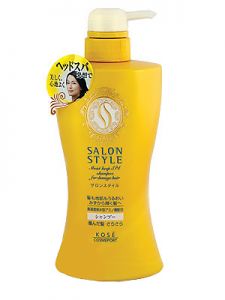  KOSE "Salon Style" Восстанавливающий СПА шампунь для поврежденных и жирных волос 550 мл ― Японская косметика в Краснодаре