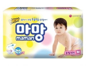 LG H&H (Южная Корея) "New Maman" Подгузники детские, одноразовые, размер М (5-11 кг), 60 шт. ― Японская косметика в Краснодаре