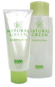 SANA “Natural Green” пенка - энерготоник для сухой чувствительной кожи на основе растительных компонентов 150г ― Японская косметика в Краснодаре