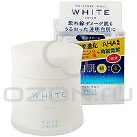  "KOSE" "Moisturemild white" Увлажняющий крем для лица, 50 г 1/48 ― Японская косметика в Краснодаре