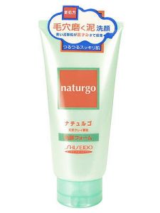 SHISEIDO "Naturgo" Пенка для умывания с ментолом и голубой глиной 120 г ― Японская косметика в Краснодаре